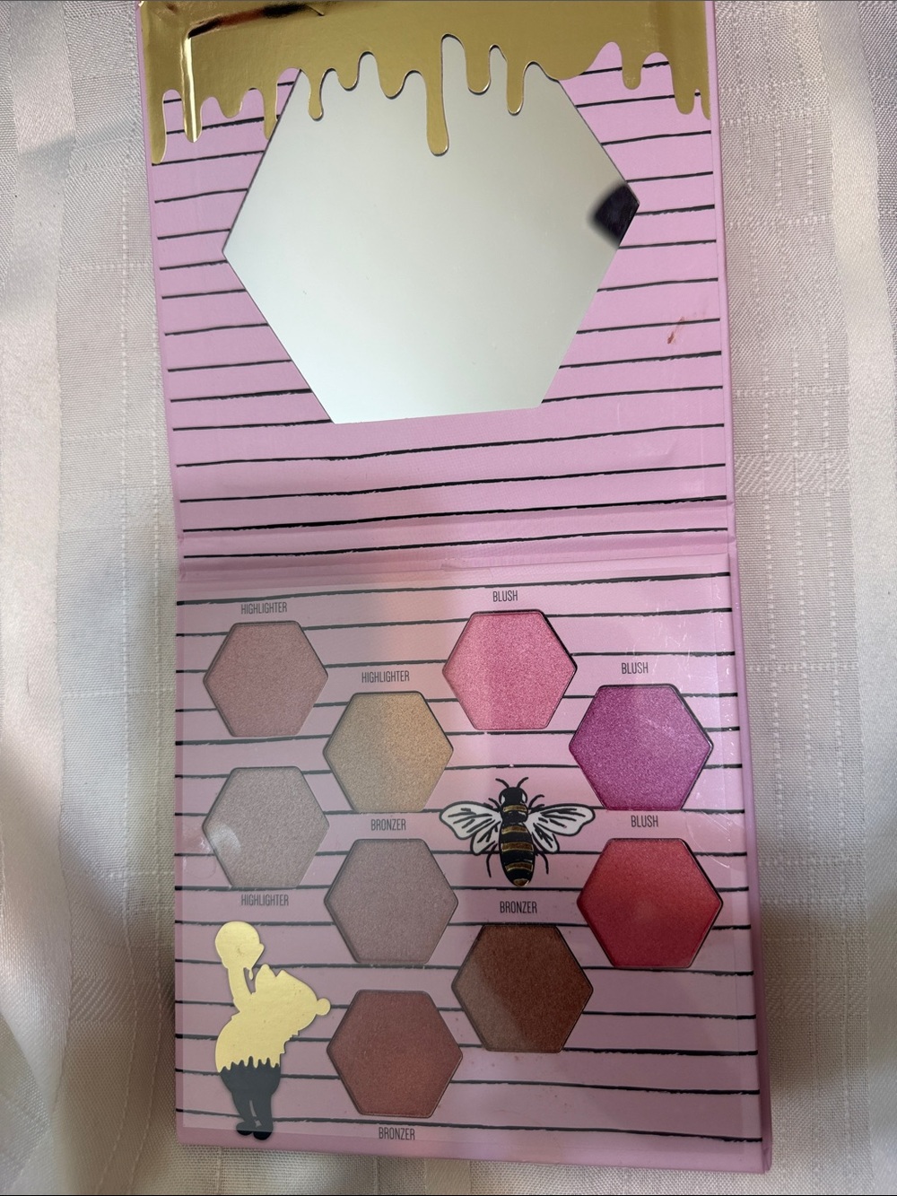 Disney Winnie the Pooh Pink & Coral Hexagon Blush Palette